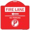Signmission Fire Lane No Parking W/ No Parking & Left Arrow Heavy-Gauge Alum Sign, 18" x 18", RW-1818-24012 A-DES-RW-1818-24012 - alternate 1